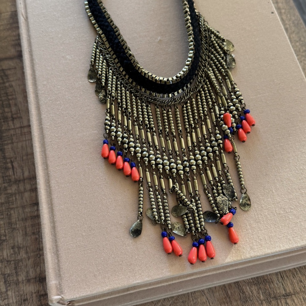 beaded statement necklace